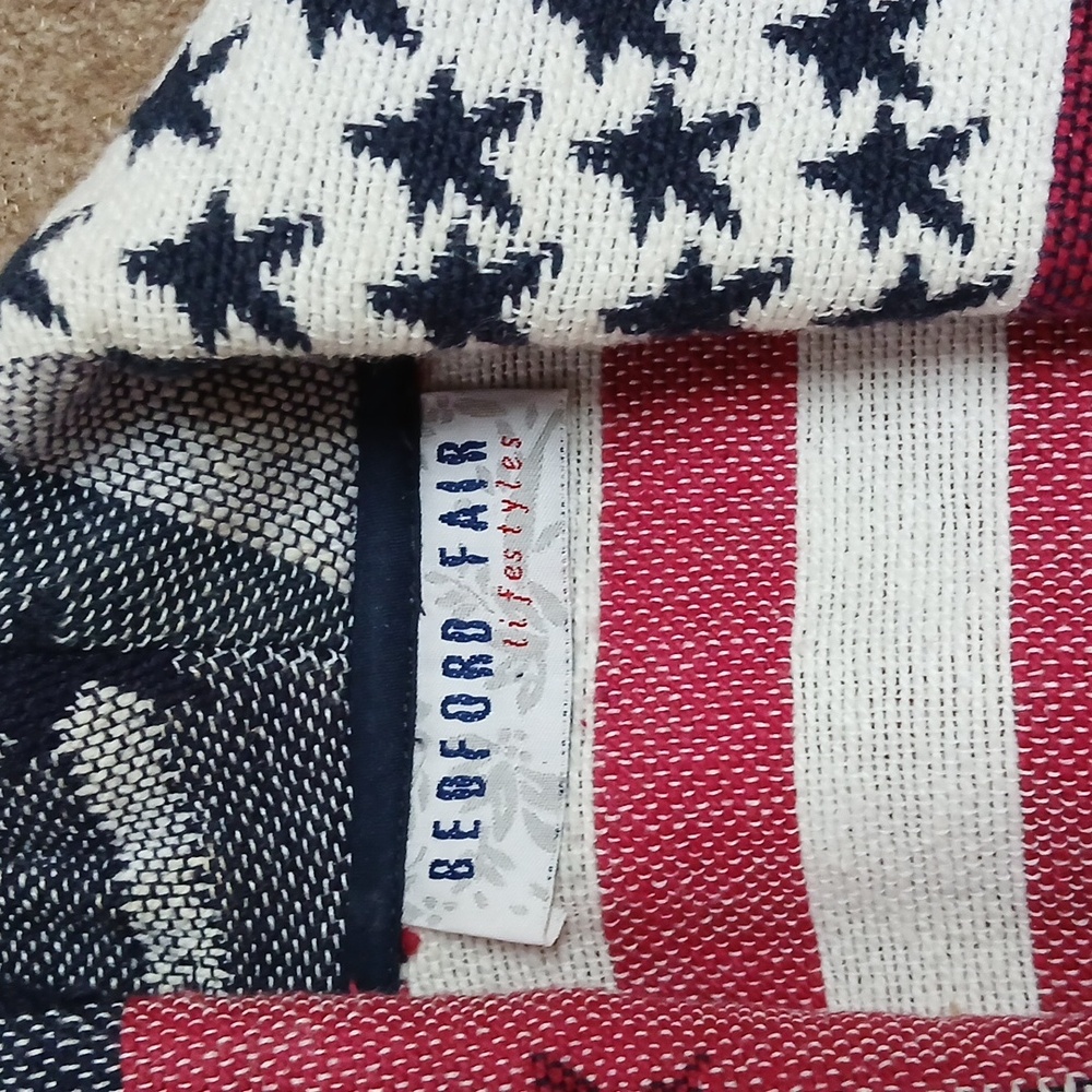 EUC Bedford Fair American Patriotic Star and Stripe Tapestry Blazer Size SP - Picture 2 of 6